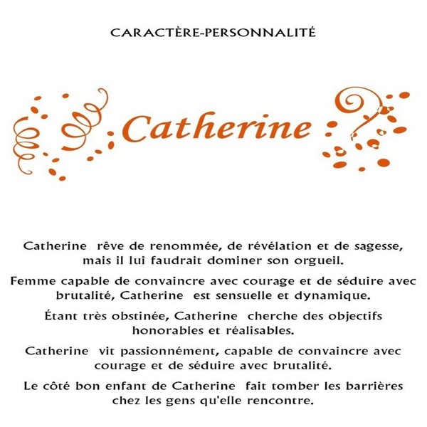 signification du prenom catherine