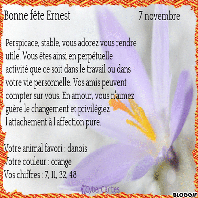 signification du prenom ernest