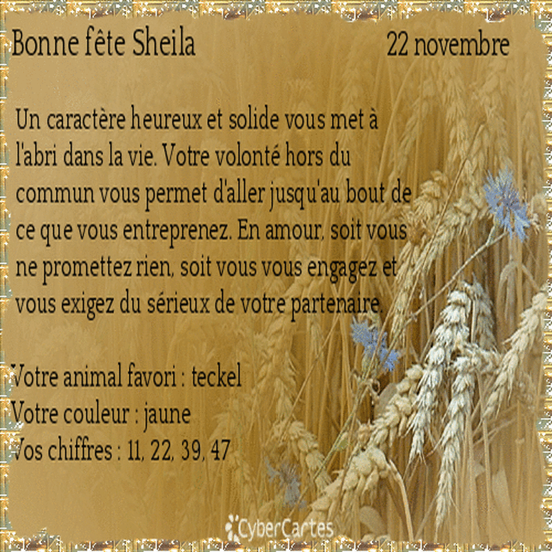 signification du prenom sheila