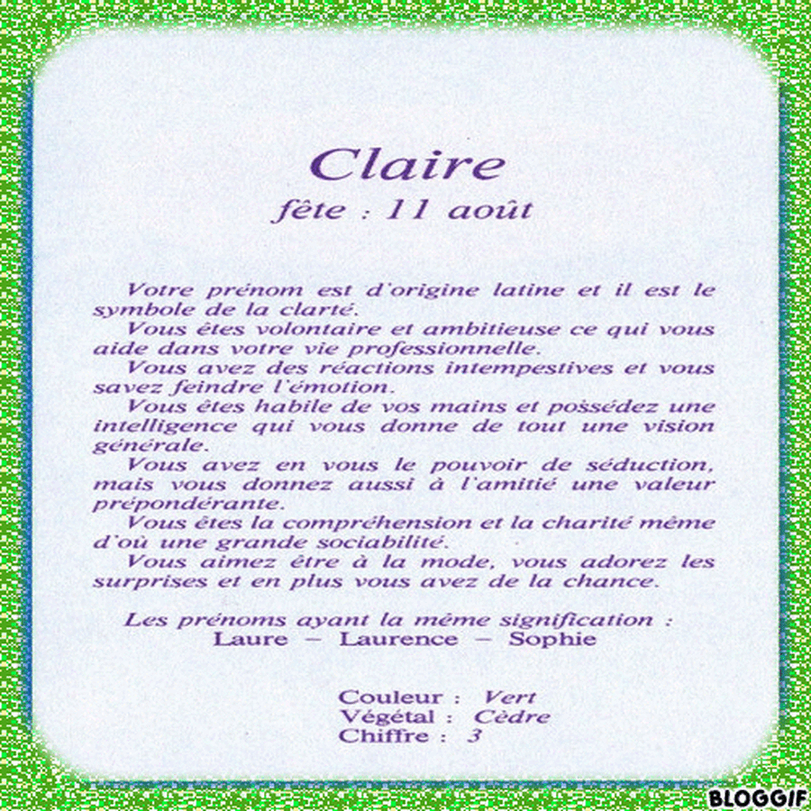" Prénom à Féter et Ephémérides du Jour " - Page 7 Aa820e5a1ca6a8a52b749ed73d1dc07e